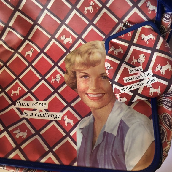 anne taintor Handbags - Anne Taintor Set Retro Messenger Bag & Coin Purse